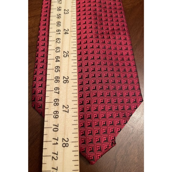 Bill Robin Son, Red, Hand Made, 100% Silk, Made In China - Picture 5 of 9